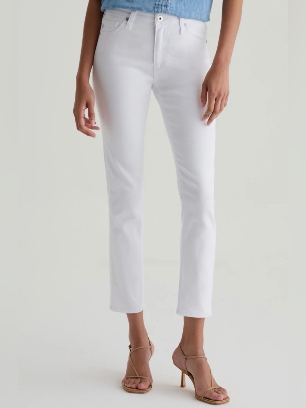 AG Jeans Prima Ankle Cigarette Jeans White Size 28 Capsule Classic